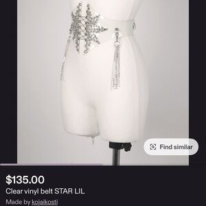 Clear vinyl choker + belt set